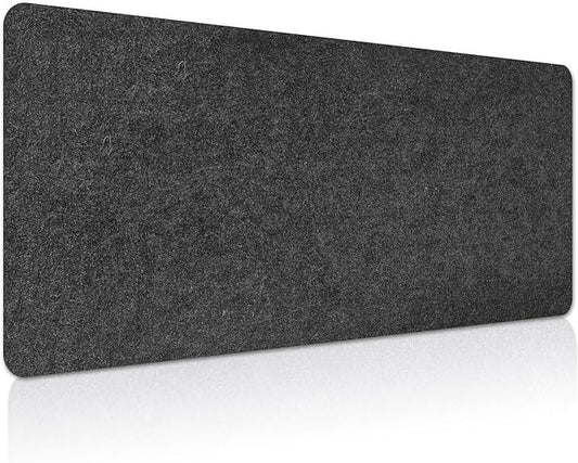 Large Felt Desk mat 36x12 inches, with Non - Slip Full Desk Mouse Pad,Office Computer Desk Mat for Keyboard,Felt Desk Mat for Desk Pad Protector (Dark Gray) | Desk Pads Blotters - TrueDesk
