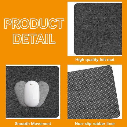 Large Felt Desk mat, 40''x16'' with Non - Slip Full Desk Mouse Pad,Office Computer Desk for Keyboard Mat,Felt Desk Mat for Desk Pad Protector（100x40cm） | Mouse Pads - TrueDesk