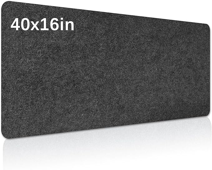 Large Felt Desk mat, 40''x16'' with Non - Slip Full Desk Mouse Pad,Office Computer Desk for Keyboard Mat,Felt Desk Mat for Desk Pad Protector（100x40cm） | Mouse Pads - TrueDesk