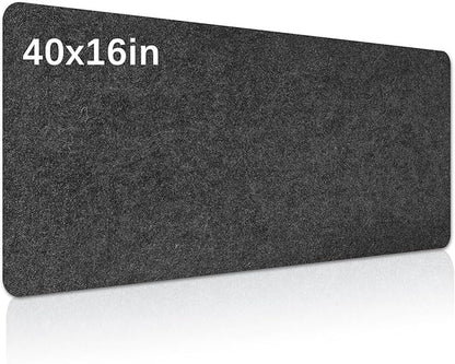 Large Felt Desk mat, 40''x16'' with Non - Slip Full Desk Mouse Pad,Office Computer Desk for Keyboard Mat,Felt Desk Mat for Desk Pad Protector（100x40cm） | Mouse Pads - TrueDesk