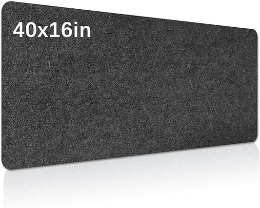 Large Felt Desk mat, 40''x16'' with Non - Slip Full Desk Mouse Pad,Office Computer Desk for Keyboard Mat,Felt Desk Mat for Desk Pad Protector（100x40cm） | Mouse Pads - TrueDesk
