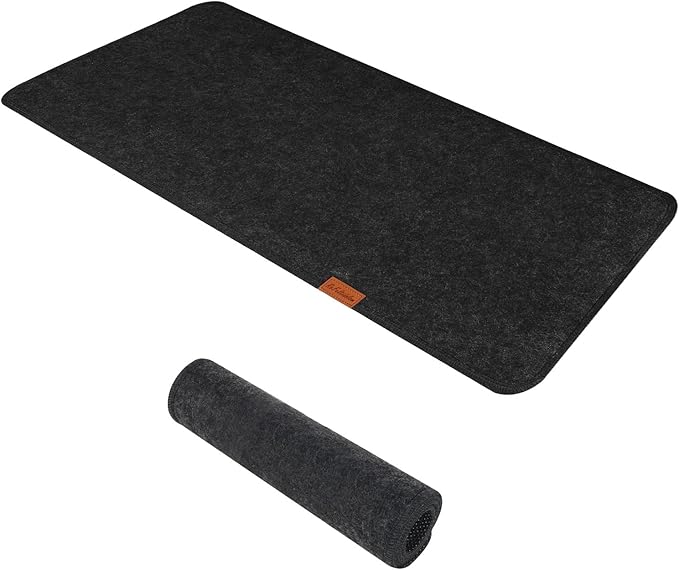 Large Felt Desk Protective Pad, 80X40cm/32''X16'' Non - Slip Felt Desk Mat Extended Gaming Mouse Pad Large Desk Pad Protector for Keyboard, Computer, Mouse, Laptop (Dark Grey) | Mouse Pads - TrueDesk