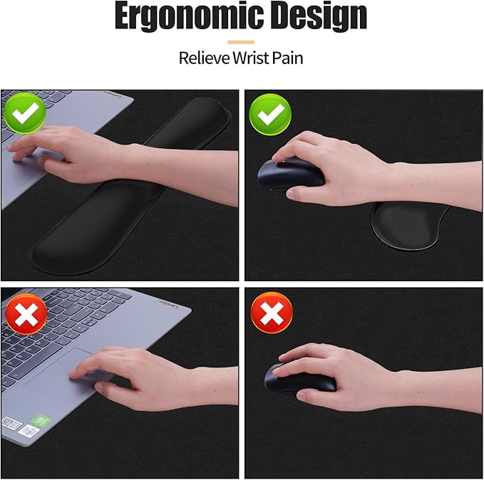 Leather Desk Pad, Black Desk Mat, Non - Slip Desk Protector Mat, Leather Desk Blotter, Computer Desk Pad, Waterproof Desk Mat for Home Office and Decor(31.5×15.7 Inches) | Mouse Pads - TrueDesk