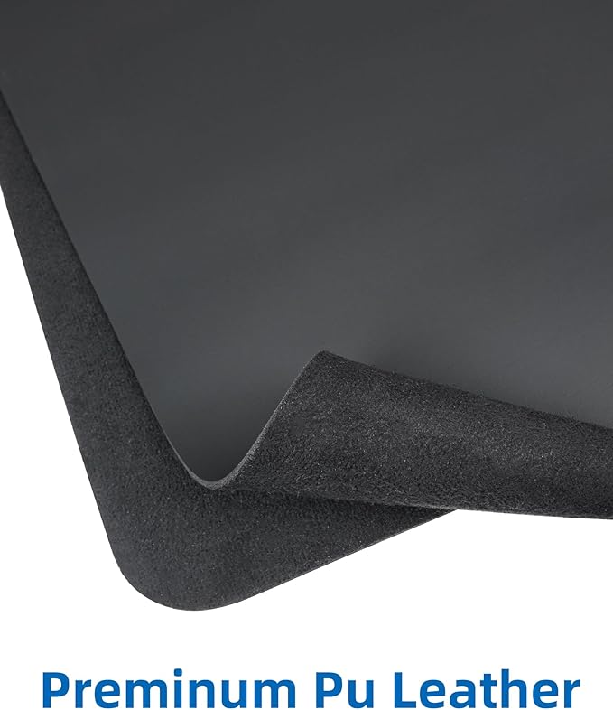 Leather Desk Pad Blotter,Mouse Pad,Office Desk Mat, Non - Slip PU Leather Desk mat,Large Desk mat,Waterproof Keyboard mat for Office/Home/Decor (Black,35" x 17") | Desk Pads Blotters - TrueDesk