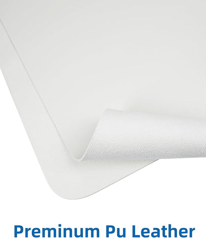 Leather Desk Pad Blotter,Mouse Pad,Office Desk Mat, Non - Slip PU Leather Desk mat,Large Desk mat,Waterproof Keyboard mat for Office/Home/Decor (Ivory White,35" x 17") | Desk Pads Blotters - TrueDesk