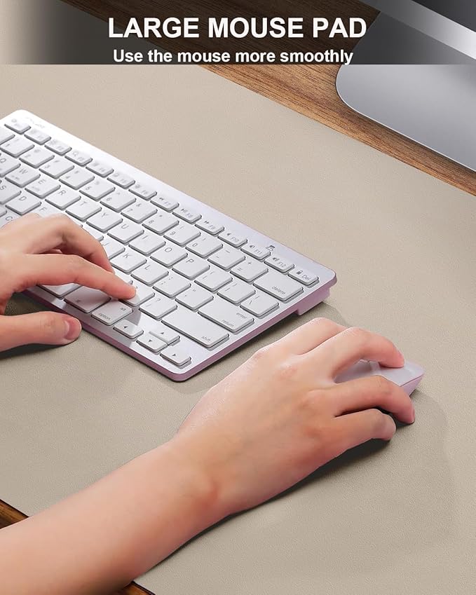 Leather Desk Pad Protector, Large Desk Mat, Mouse Pad, Non - Slip PU Leather Desk Blotter,Desk Cover mat,Desk mat for Keyboard and Mouse,Mat for Office&Home (Apricot, 48" x 17") | Desk Pads Blotters - TrueDesk