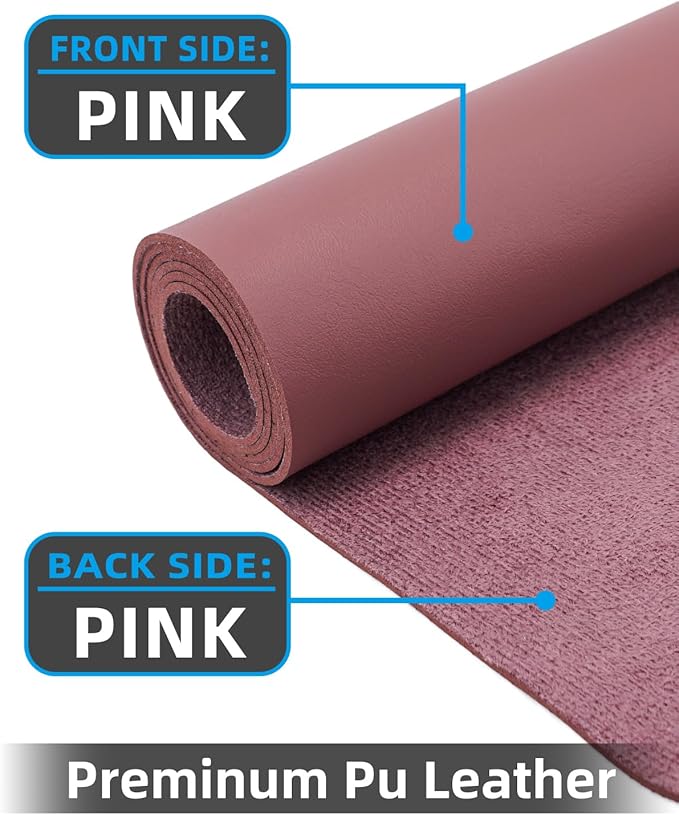 Leather Desk Pad Protector, Large Desk Mat, Mouse Pad, Non - Slip PU Leather Desk Blotter,Desk Cover mat,Desk mat for Keyboard and Mouse,Mat for Office&Home (Rose Purple, 48" x 17") | Desk Pads Blotters - TrueDesk