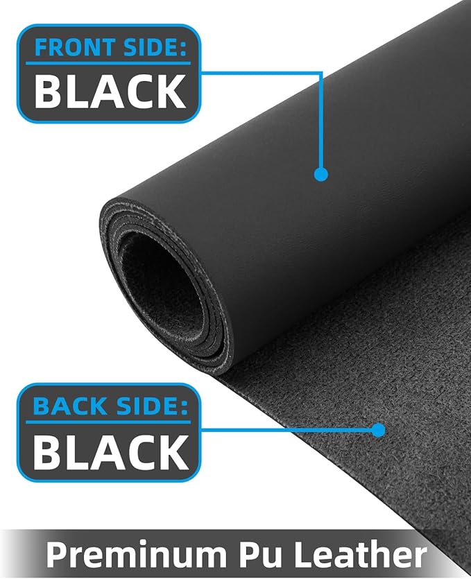 Leather Desk Pad Protector, Mouse pad,Office Desk mat,Computer and Laptop Mat, Non - Slip PU Leather Desk Blotter, Desktop Protector and Cover for Keyboard and Mouse(35.4"x17"Black) | Desk Pads Blotters - TrueDesk