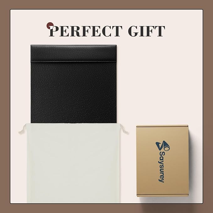 Leather Desk Pad Protector with Side Rails, Executive Office Desk Mat for Home Workspace, Writing Surface, Mouse & Keyboard Pad, Elegant Gift for Men Dad Husband(Black,47.2 x 17 Inch) | Desk Pads Blotters - TrueDesk