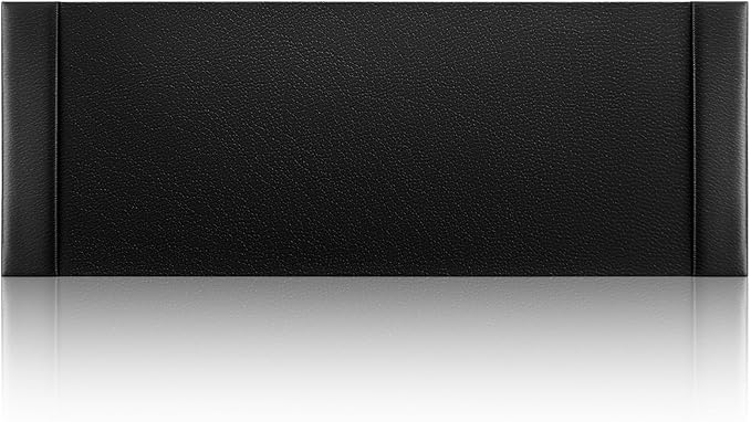 Leather Desk Pad Protector with Side Rails, Executive Office Desk Mat for Home Workspace, Writing Surface, Mouse & Keyboard Pad, Elegant Gift for Men Dad Husband(Black,47.2 x 17 Inch) | Desk Pads Blotters - TrueDesk