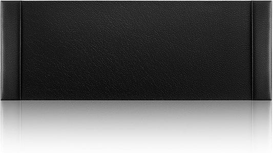 Leather Desk Pad Protector with Side Rails, Executive Office Desk Mat for Home Workspace, Writing Surface, Mouse & Keyboard Pad, Elegant Gift for Men Dad Husband(Black,47.2 x 17 Inch) | Desk Pads Blotters - TrueDesk