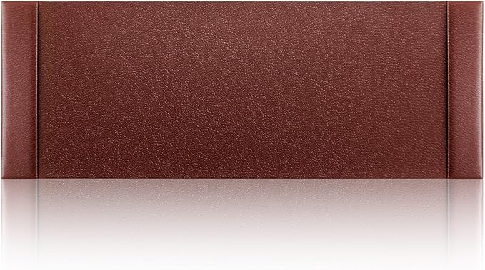 Leather Desk Pad Protector with Side Rails, Executive Office Desk Mat for Home Workspace, Writing Surface, Mouse & Keyboard Pad, Elegant Gift for Men Dad Husband(Brown,47.2 x 17 Inch) | Desk Pads Blotters - TrueDesk