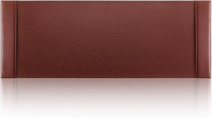 Leather Desk Pad Protector with Side Rails, Executive Office Desk Mat for Home Workspace, Writing Surface, Mouse & Keyboard Pad, Elegant Gift for Men Dad Husband(Brown,47.2 x 17 Inch) | Desk Pads Blotters - TrueDesk