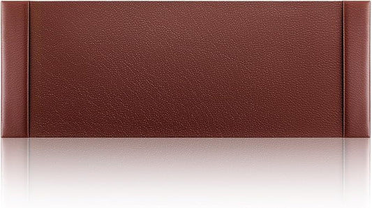 Leather Desk Pad Protector with Side Rails, Executive Office Desk Mat for Home Workspace, Writing Surface, Mouse & Keyboard Pad, Elegant Gift for Men Dad Husband(Brown,47.2 x 17 Inch) | Desk Pads Blotters - TrueDesk