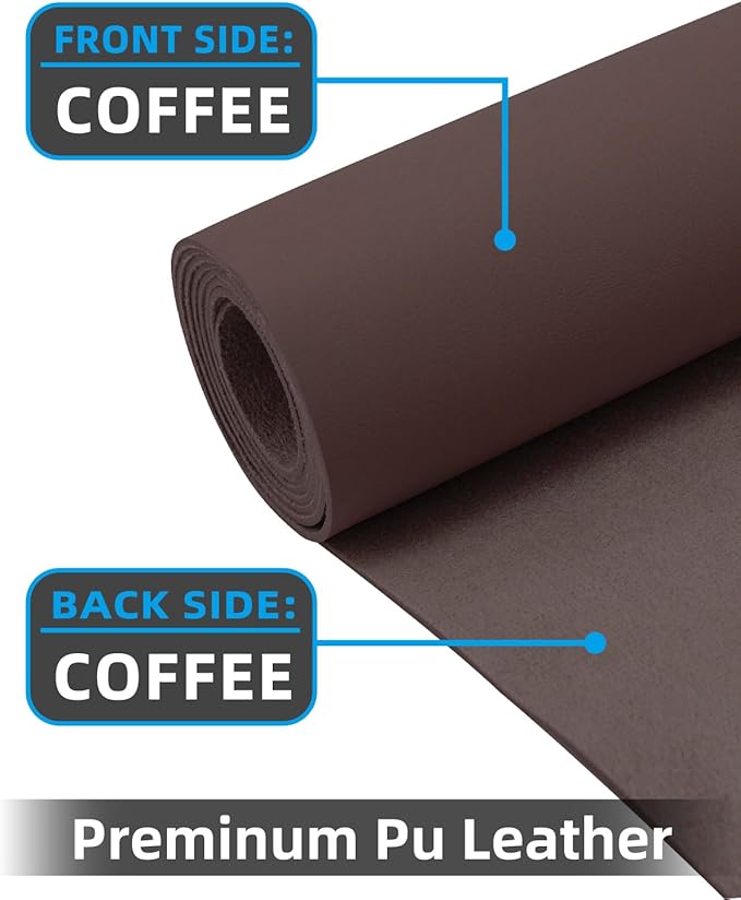 Leather Desk Pad Protector,48"x 17"Desk Mat Large, Mouse Pad, Non - Slip PU Leather Desk Blotter,Waterproof Desk Pad for Office/Home(Coffee) | Desk Pads Blotters - TrueDesk