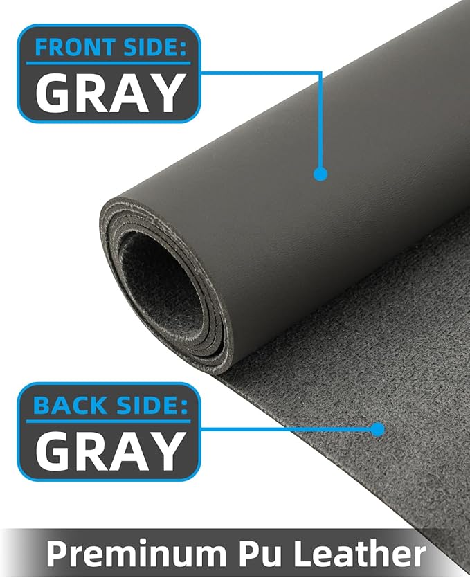 Leather Desk Pad Protector,48"x 17"Desk Mat Large, Mouse Pad, Non - Slip PU Leather Desk Blotter,Waterproof Desk Pad for Office/Home(Dark Grey) | Desk Pads Blotters - TrueDesk