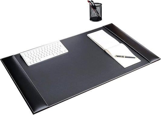 Leather Desk Pad with Side Rails, Paper Holder and Desk Protector,Ideal Ideal for Writing, organizing, and safeguarding desks at Home or Office in Style | Desk Pads Blotters - TrueDesk