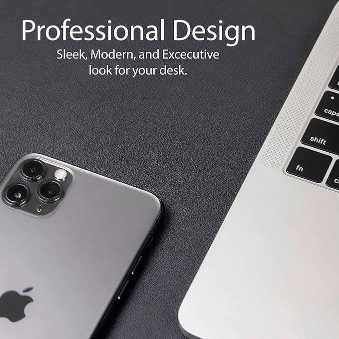 Leather Desk Pad with Side Rails, Paper Holder and Desk Protector,Ideal Ideal for Writing, organizing, and safeguarding desks at Home or Office in Style | Desk Pads Blotters - TrueDesk