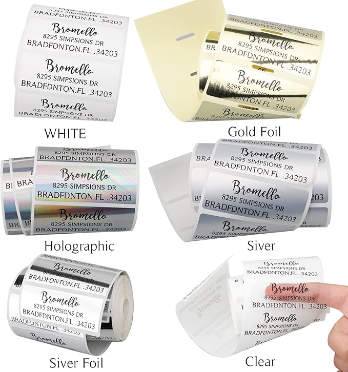 LINMAGCO Personalized Return Address Labels Clear 500 Pcs Mail Labels for Envelopes Weddings Self Adhesive Rectangle Elegant Name Stickers… | Address Labels - TrueDesk