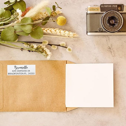 LINMAGCO Personalized Return Address Labels Clear 500 Pcs Mail Labels for Envelopes Weddings Self Adhesive Rectangle Elegant Name Stickers… | Address Labels - TrueDesk