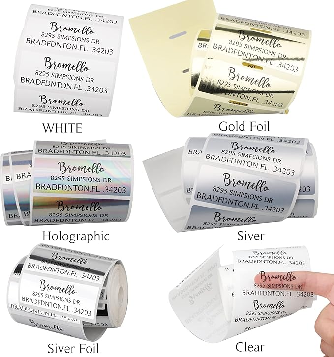 LINMAGCO Personalized Return Address Labels Clear 500 Pcs Mail Labels for Envelopes Weddings Self Adhesive Rectangle Elegant Name Stickers… | Address Labels - TrueDesk