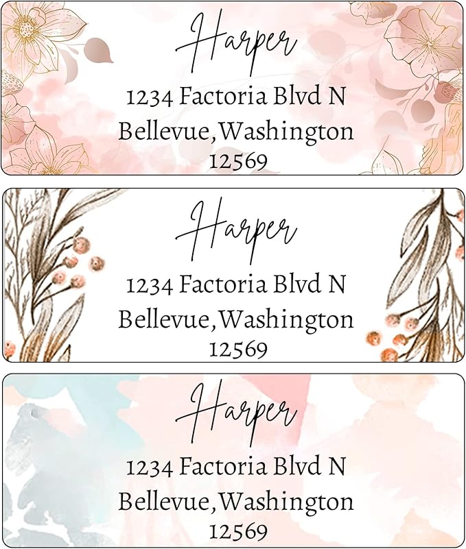 LINMAGCO Personalized Return Address Labels Gold 500 Pcs Mail Labels for Envelopes Weddings Self Adhesive Rectangle Elegant Name Stickers…… | Address Labels - TrueDesk