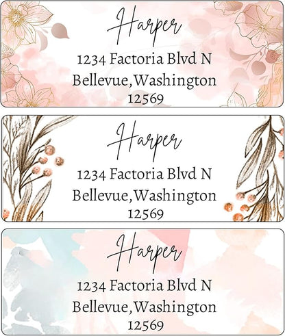 LINMAGCO Personalized Return Address Labels Gold 500 Pcs Mail Labels for Envelopes Weddings Self Adhesive Rectangle Elegant Name Stickers…… | Address Labels - TrueDesk
