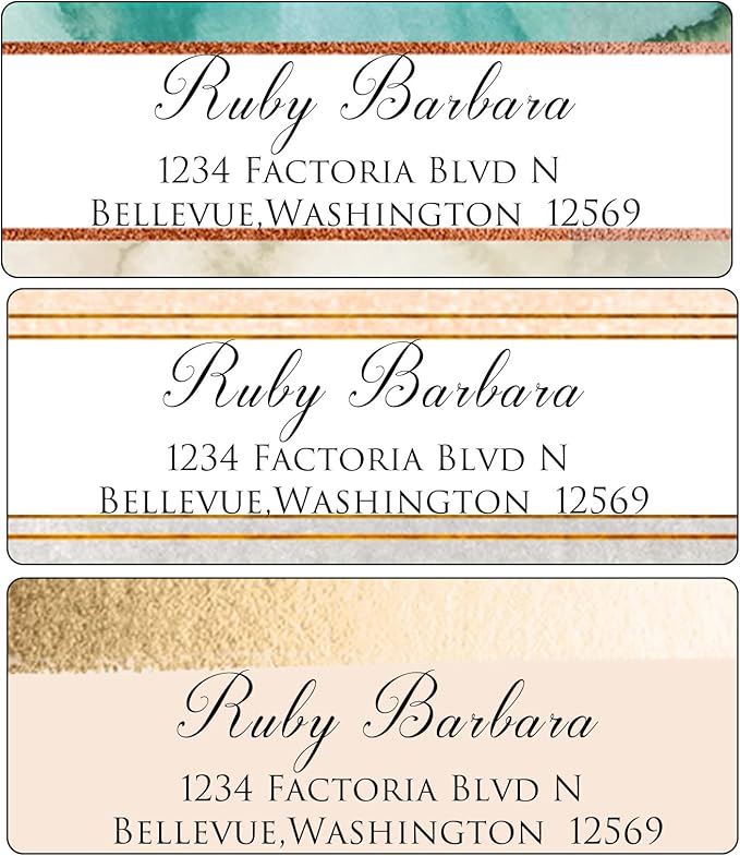 LINMAGCO Personalized Return Address Labels Gold 500 Pcs Mail Labels for Envelopes Weddings Self Adhesive Rectangle Elegant Name Stickers…… | Address Labels - TrueDesk