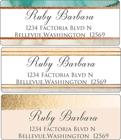 LINMAGCO Personalized Return Address Labels Gold 500 Pcs Mail Labels for Envelopes Weddings Self Adhesive Rectangle Elegant Name Stickers…… | Address Labels - TrueDesk