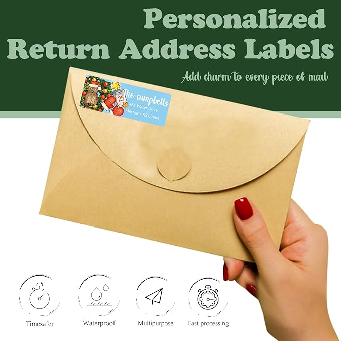 LINMAGCO Personalized Return Address Labels Gold 500 Pcs Mail Labels for Envelopes Weddings Self Adhesive Rectangle Elegant Name Stickers…… | Address Labels - TrueDesk