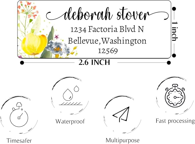 LINMAGCO Personalized Return Address Labels Gold 500 Pcs Mail Labels for Envelopes Weddings Self Adhesive Rectangle Elegant Name Stickers…… | Address Labels - TrueDesk