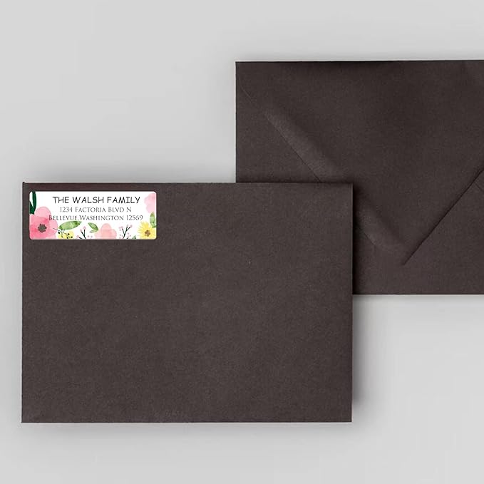LINMAGCO Personalized Return Address Labels Gold 500 Pcs Mail Labels for Envelopes Weddings Self Adhesive Rectangle Elegant Name Stickers…… | Address Labels - TrueDesk