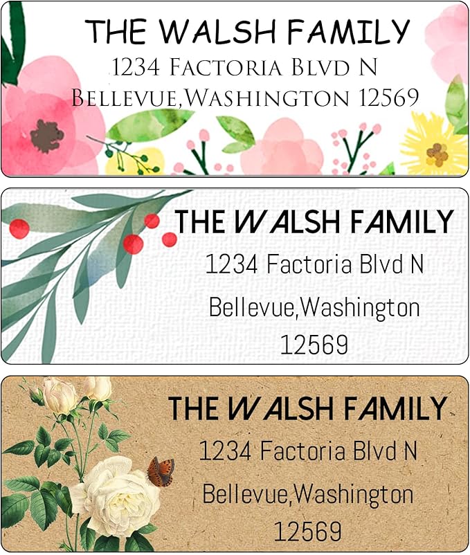 LINMAGCO Personalized Return Address Labels Gold 500 Pcs Mail Labels for Envelopes Weddings Self Adhesive Rectangle Elegant Name Stickers…… | Address Labels - TrueDesk