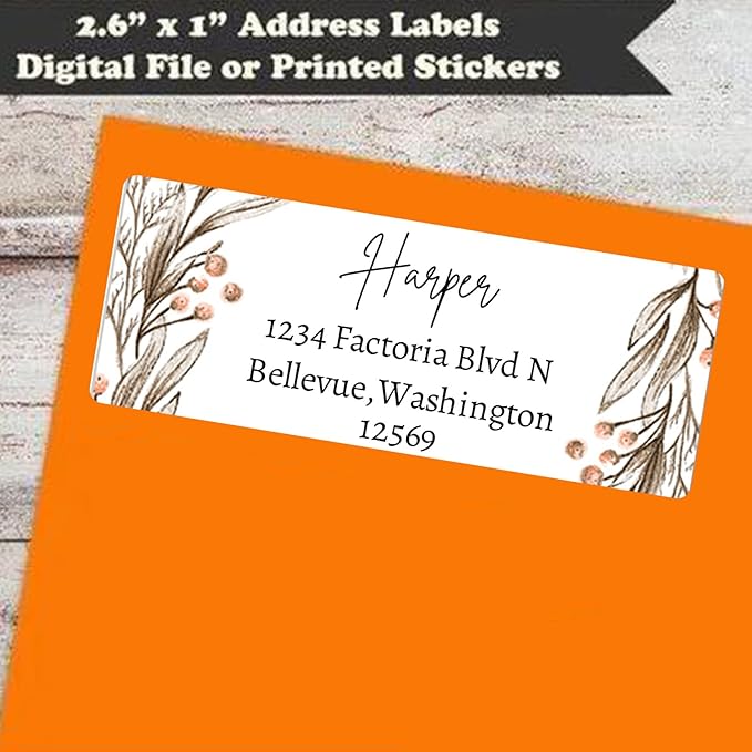 LINMAGCO Personalized Return Address Labels Gold 500 Pcs Mail Labels for Envelopes Weddings Self Adhesive Rectangle Elegant Name Stickers…… | Address Labels - TrueDesk