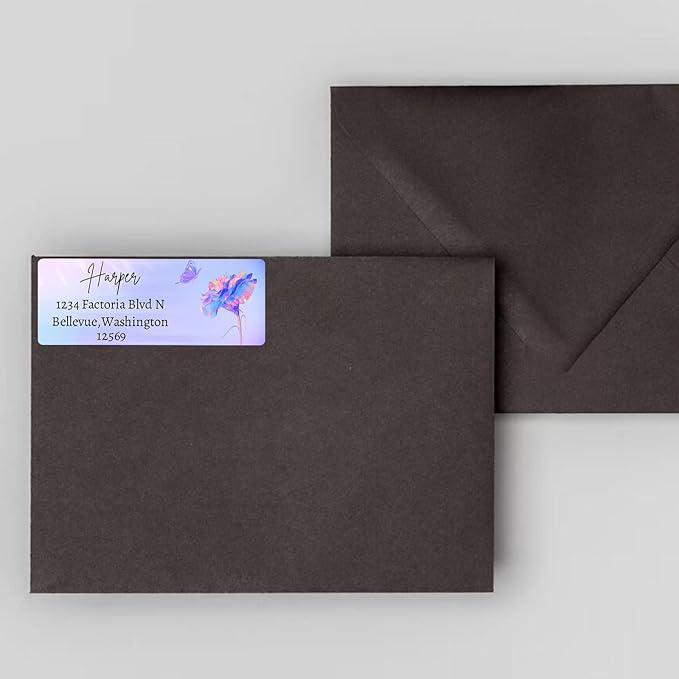LINMAGCO Personalized Return Address Labels Gold 500 Pcs Mail Labels for Envelopes Weddings Self Adhesive Rectangle Elegant Name Stickers…… | Address Labels - TrueDesk