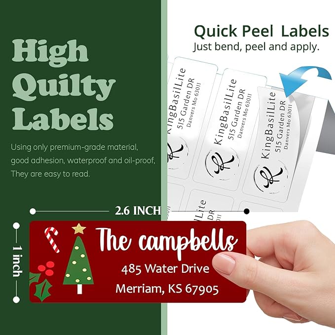 LINMAGCO Personalized Return Address Labels Gold 500 Pcs Mail Labels for Envelopes Weddings Self Adhesive Rectangle Elegant Name Stickers…… | Address Labels - TrueDesk