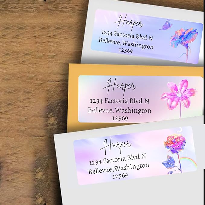 LINMAGCO Personalized Return Address Labels Gold 500 Pcs Mail Labels for Envelopes Weddings Self Adhesive Rectangle Elegant Name Stickers…… | Address Labels - TrueDesk