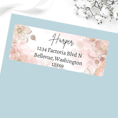 LINMAGCO Personalized Return Address Labels Gold 500 Pcs Mail Labels for Envelopes Weddings Self Adhesive Rectangle Elegant Name Stickers…… | Address Labels - TrueDesk