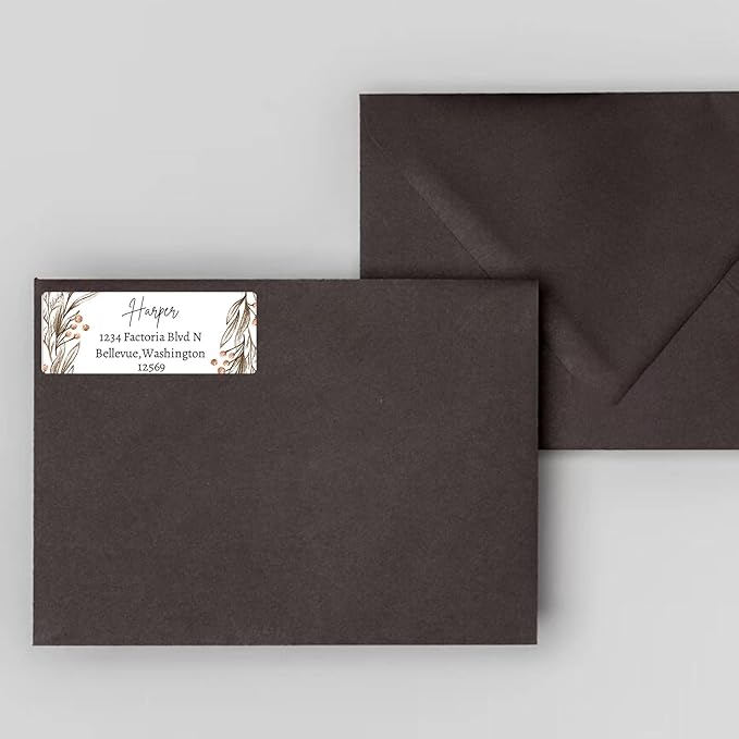 LINMAGCO Personalized Return Address Labels Gold 500 Pcs Mail Labels for Envelopes Weddings Self Adhesive Rectangle Elegant Name Stickers…… | Address Labels - TrueDesk