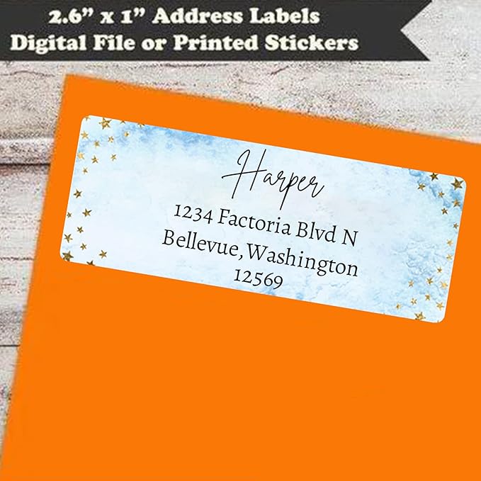 LINMAGCO Personalized Return Address Labels Gold 500 Pcs Mail Labels for Envelopes Weddings Self Adhesive Rectangle Elegant Name Stickers…… | Address Labels - TrueDesk