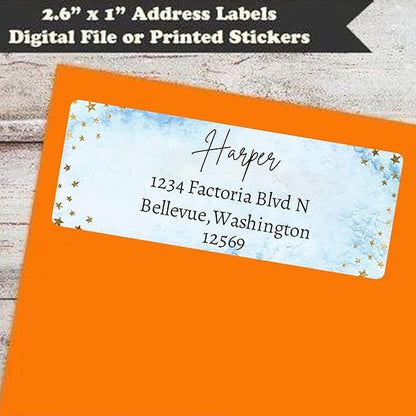 LINMAGCO Personalized Return Address Labels Gold 500 Pcs Mail Labels for Envelopes Weddings Self Adhesive Rectangle Elegant Name Stickers…… | Address Labels - TrueDesk