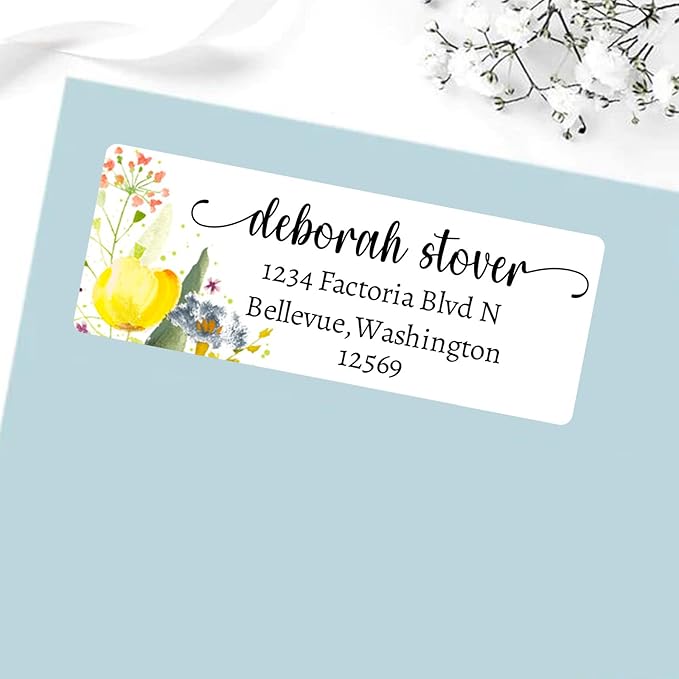 LINMAGCO Personalized Return Address Labels Gold 500 Pcs Mail Labels for Envelopes Weddings Self Adhesive Rectangle Elegant Name Stickers…… | Address Labels - TrueDesk