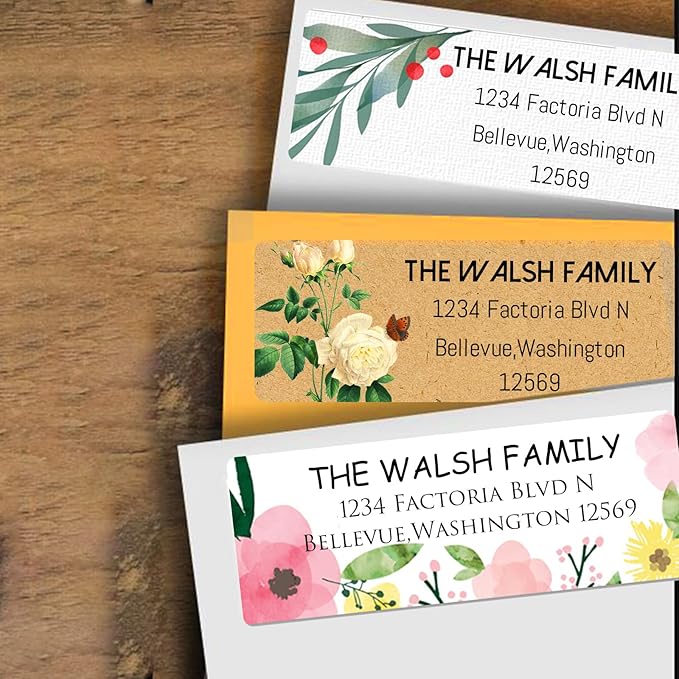 LINMAGCO Personalized Return Address Labels Gold 500 Pcs Mail Labels for Envelopes Weddings Self Adhesive Rectangle Elegant Name Stickers…… | Address Labels - TrueDesk