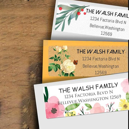 LINMAGCO Personalized Return Address Labels Gold 500 Pcs Mail Labels for Envelopes Weddings Self Adhesive Rectangle Elegant Name Stickers…… | Address Labels - TrueDesk