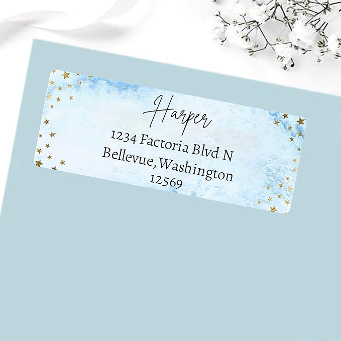 LINMAGCO Personalized Return Address Labels Gold 500 Pcs Mail Labels for Envelopes Weddings Self Adhesive Rectangle Elegant Name Stickers…… | Address Labels - TrueDesk