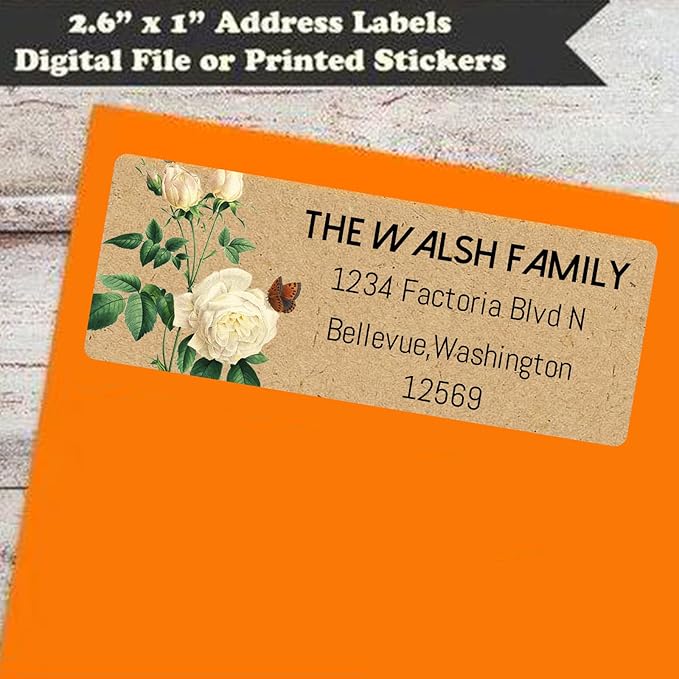 LINMAGCO Personalized Return Address Labels Gold 500 Pcs Mail Labels for Envelopes Weddings Self Adhesive Rectangle Elegant Name Stickers…… | Address Labels - TrueDesk