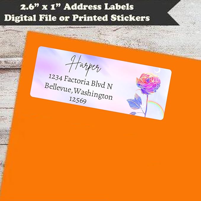 LINMAGCO Personalized Return Address Labels Gold 500 Pcs Mail Labels for Envelopes Weddings Self Adhesive Rectangle Elegant Name Stickers…… | Address Labels - TrueDesk