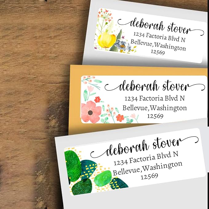 LINMAGCO Personalized Return Address Labels Gold 500 Pcs Mail Labels for Envelopes Weddings Self Adhesive Rectangle Elegant Name Stickers…… | Address Labels - TrueDesk