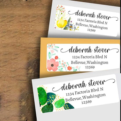LINMAGCO Personalized Return Address Labels Gold 500 Pcs Mail Labels for Envelopes Weddings Self Adhesive Rectangle Elegant Name Stickers…… | Address Labels - TrueDesk