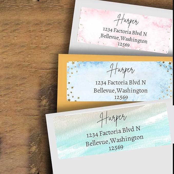 LINMAGCO Personalized Return Address Labels Gold 500 Pcs Mail Labels for Envelopes Weddings Self Adhesive Rectangle Elegant Name Stickers…… | Address Labels - TrueDesk